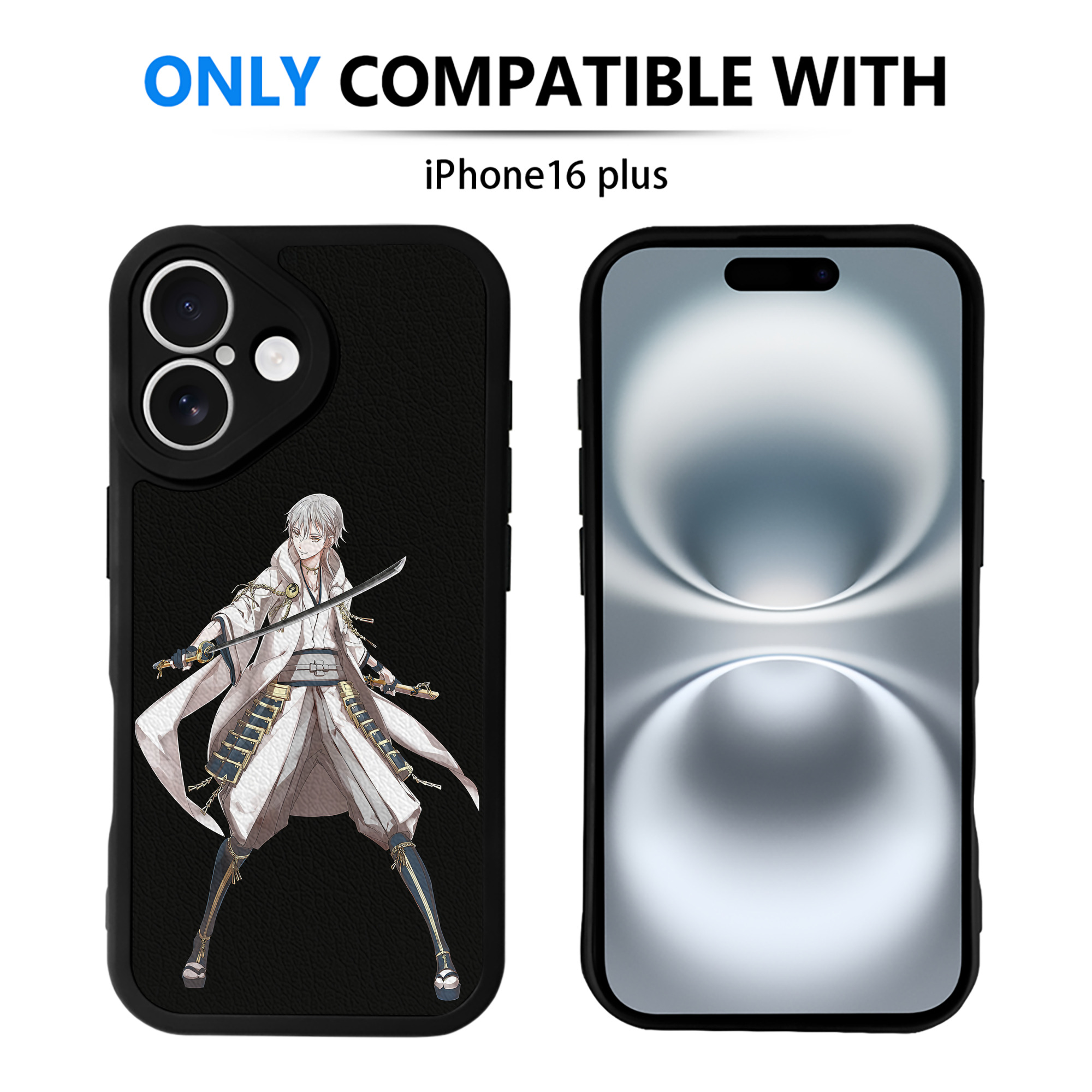（画像用） 刀剣乱舞 Touken Ranbu 【iPhone 16シリーズ対応】シリコンスマホケース（レザー調） 材質：シリコン